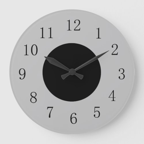 Silver and Black Lowpriced Kitchen Wall Clock