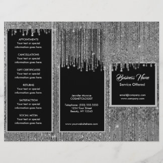 Silver and Black Menu & Pricing Flyer