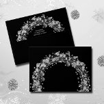 Silver and Black Merry Christmas Envelope<br><div class="desc">Silver circles,  stars and dots wreath on the front and back flap accent these black envelopes. Your FREE return address is printed on the back flap. Fits a 5" x 7" invitation or change to the size you need when ordering.</div>
