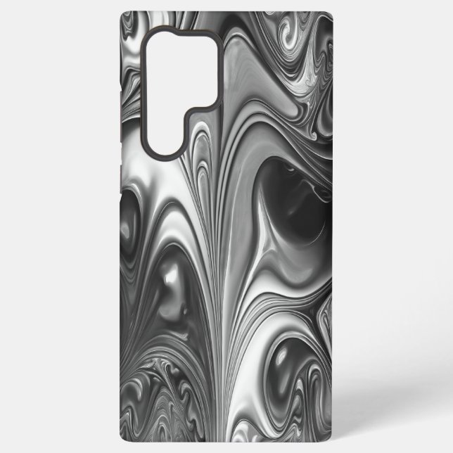 Silver and Black Molten  Samsung Galaxy Case (Back)