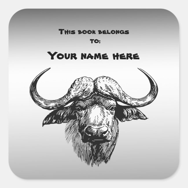 Silver and Black Ox Bookplate