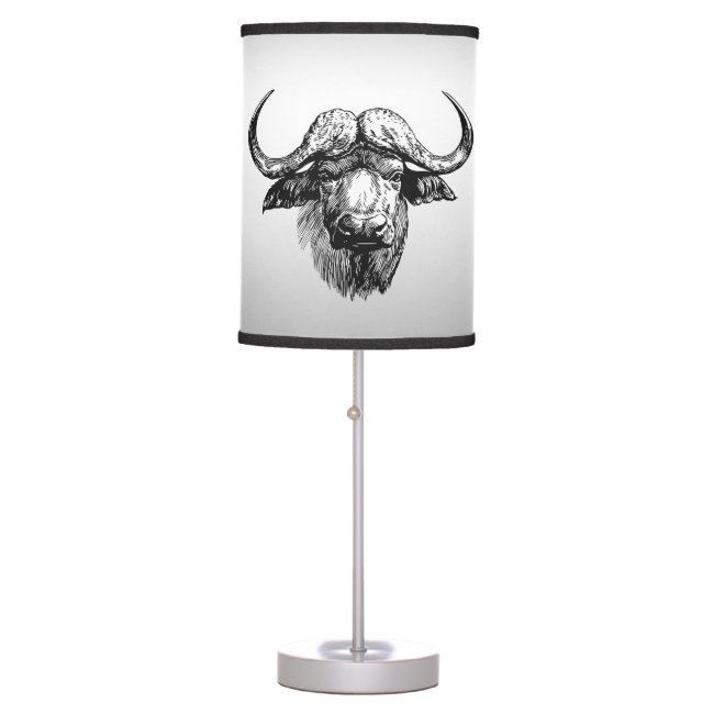 Silver and Black Ox Lamp
