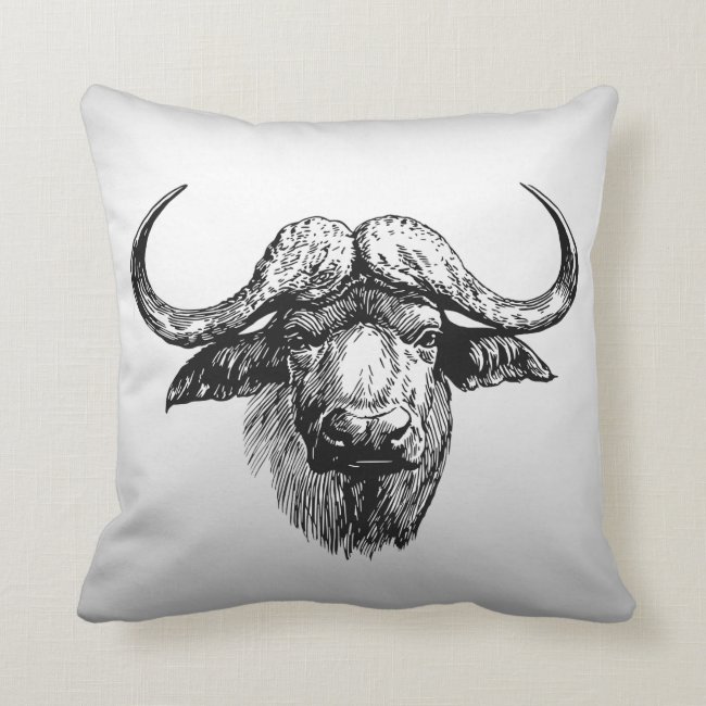 Silver and Black Ox Pillow