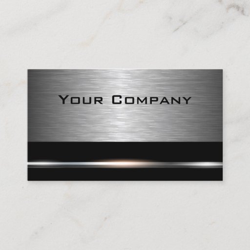 Customizable Silver and Black Professional Business Card