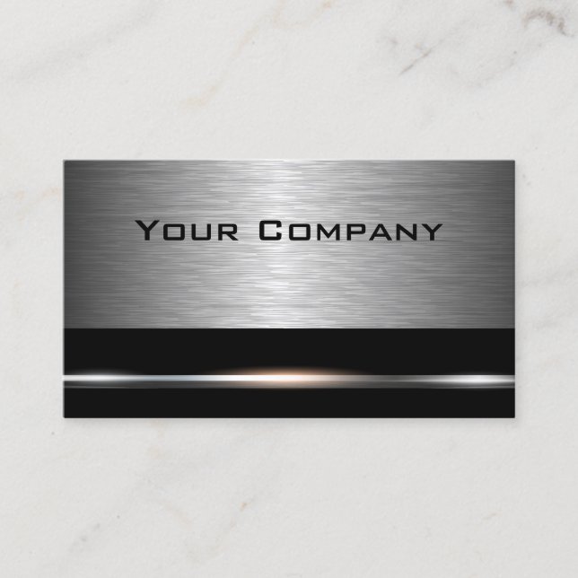Silver and Black  Professional Business  Business Card (Front)