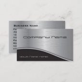 Silver and Black Professional Business Card (Front/Back)