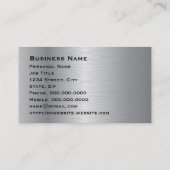 Silver and Black Professional Business Card (Back)