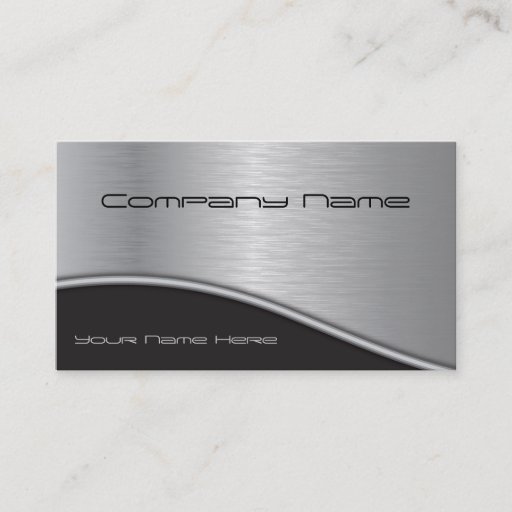 Customizable Silver and Black Professional Business Card