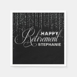 Silver and Black Retirement Party, Custom Napkins