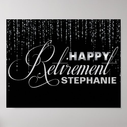 Silver and Black Retirement Party Poster