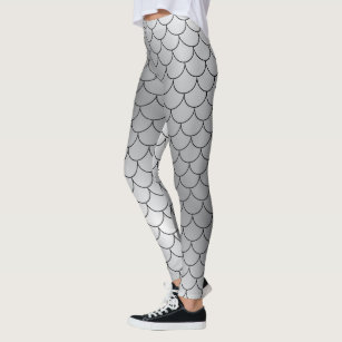 Silver Snakeskin Leggings