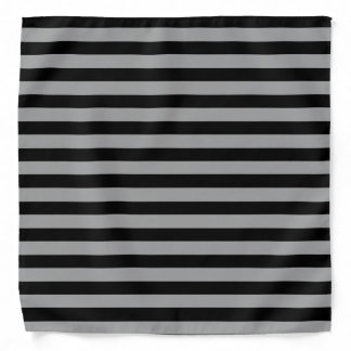Silver and Black Stripes Bandana