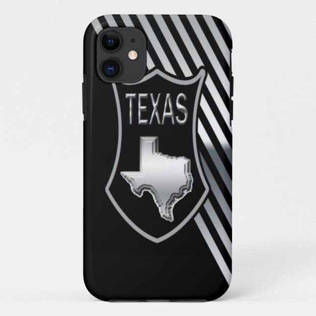 Silver and Black Texas Case-Mate iPhone Case (Back)