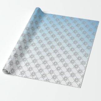 Silver and blue Santa Christmas Wrapping Paper