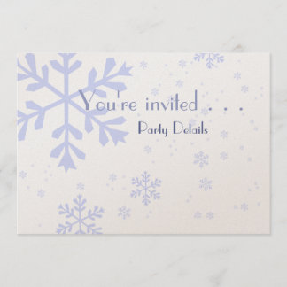 Silver and Blue Winter Invitation