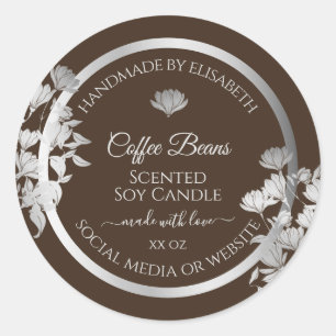 Silver and Brown Packaging Labels Professional