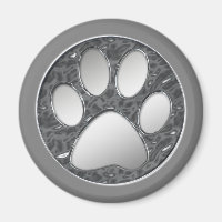 SILVER AND CHROME PAW PRINT