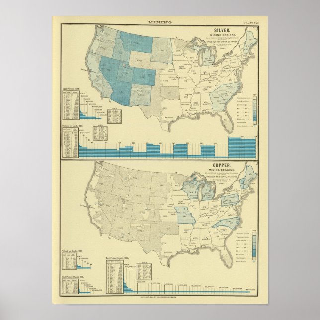 Silver and copper mining regions poster (Front)