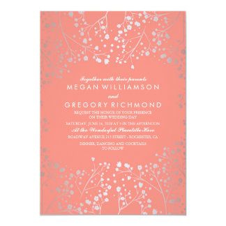 Pink And Silver Wedding Invitations Announcements Zazzle