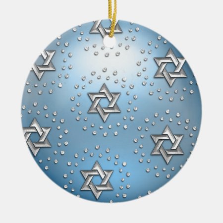 Silver And Crystal Star Of David Hanukkah Ornament