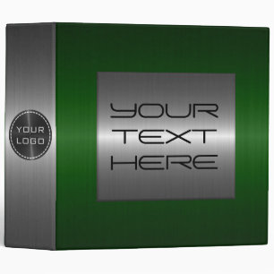 Silver and Dark Green Stainless Steel Metal Binder