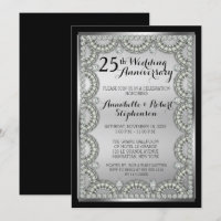 Silver and Diamond 25th Wedding Anniversary Party 