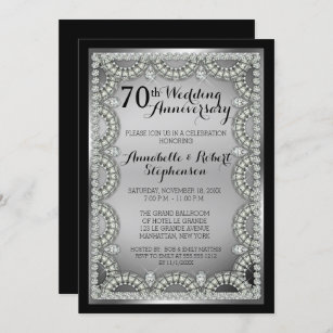 Flourish 60th Diamond Wedding Anniversary Invite, Zazzle in 2023