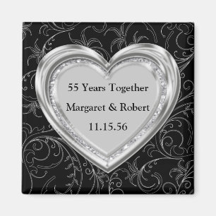 Silver and Diamonds Anniversary Magnet