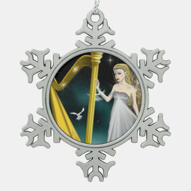 Silver and Gold Angel Ornament (Front)