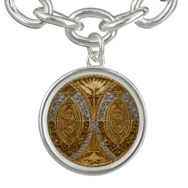 Silver And Gold Art Deco Pattern Bracelet (Design)