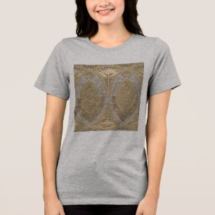 Silver And Gold Art Deco Pattern Tri-Blend Shirt