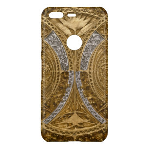 Silver And Gold Art Deco Pattern Uncommon Google Pixel Case