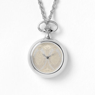Silver And Gold Art Deco Pattern Watch