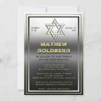 Silver and Gold Barmitzvah Invitation