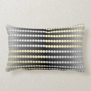 Silver and Gold Beaded Pillow