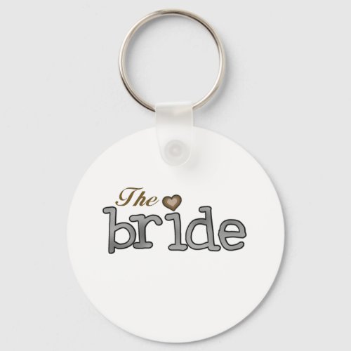 Silver and Gold Bride Keychain
