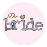Silver and Gold Bride T-shirts and Gifts Classic Round Sticker