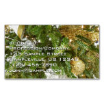 Silver and Gold Christmas Tree I Holiday Business Card Magnet
