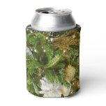 Silver and Gold Christmas Tree I Holiday Can Cooler