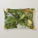 Silver and Gold Christmas Tree I Holiday Decorative Pillow