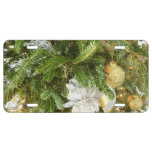 Silver and Gold Christmas Tree I Holiday License Plate