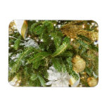 Silver and Gold Christmas Tree I Holiday Magnet