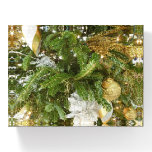 Silver and Gold Christmas Tree I Holiday Paperweight