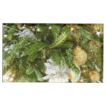 Silver and Gold Christmas Tree I Holiday Place Card Holder