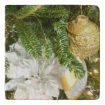 Silver and Gold Christmas Tree I Holiday Trivet