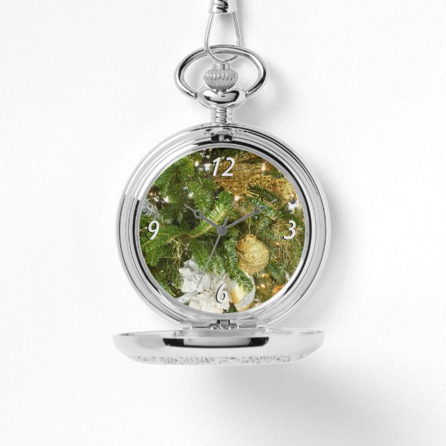 Silver and Gold Christmas Tree I Holiday Watch (Front)