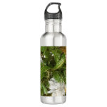 Silver and Gold Christmas Tree I Holiday Water Bottle