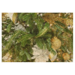 Silver and Gold Christmas Tree I Holiday Wood Poster