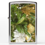 Silver and Gold Christmas Tree I Holiday Zippo Lighter