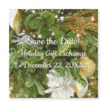 Silver and Gold Christmas Tree I Save the Date
